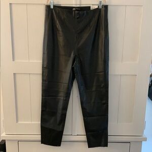 Zara Leather (faux) Leggings Pants Size XXL - New With Tags